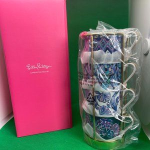 Brand New Unopened Lilly Pulitzer Cappuccino Mug Set